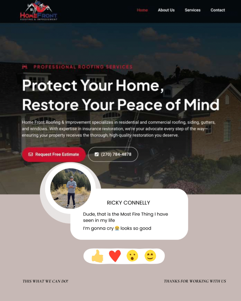 Client Reaction - Overcome Media Website Design